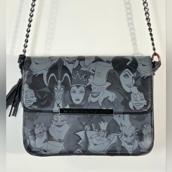 LOUNGEFLY DISNEY VILLAINS DEBOSSED CROSS BODY BAG. - Picture 2 of 7